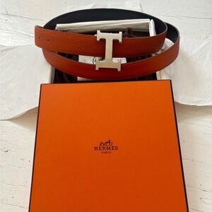 Hermes Pebbled Leather Belt